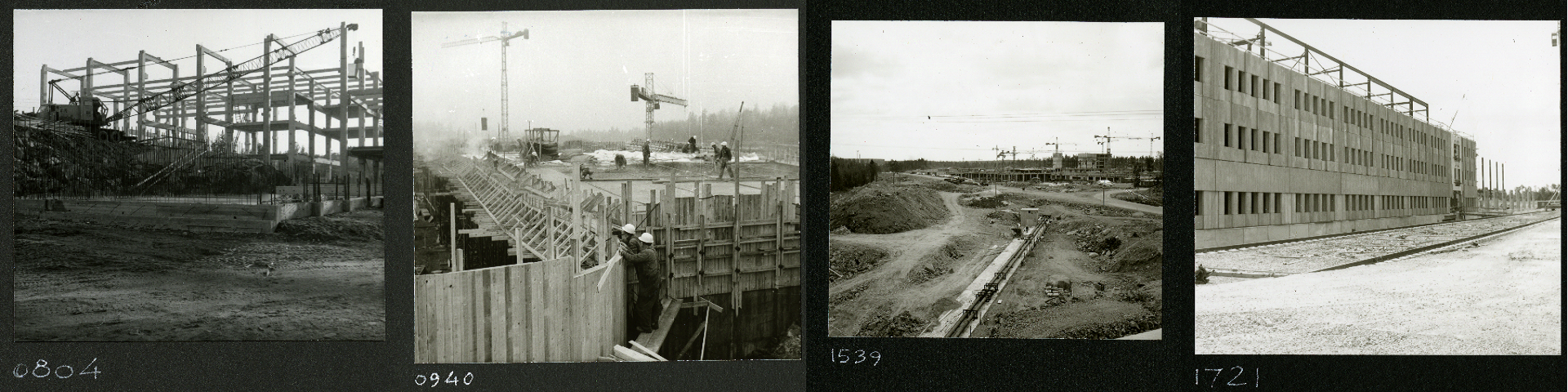 Byggandet av
Huddinge sjukhus år 1969